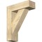 Ekena Millwork Traditional Block Rough Sawn Bracket w/ Offset Brace, Douglas Fir, 6"W x 18"D x 22"H BKT0604X18X22TRA05RDF - alternate 1
